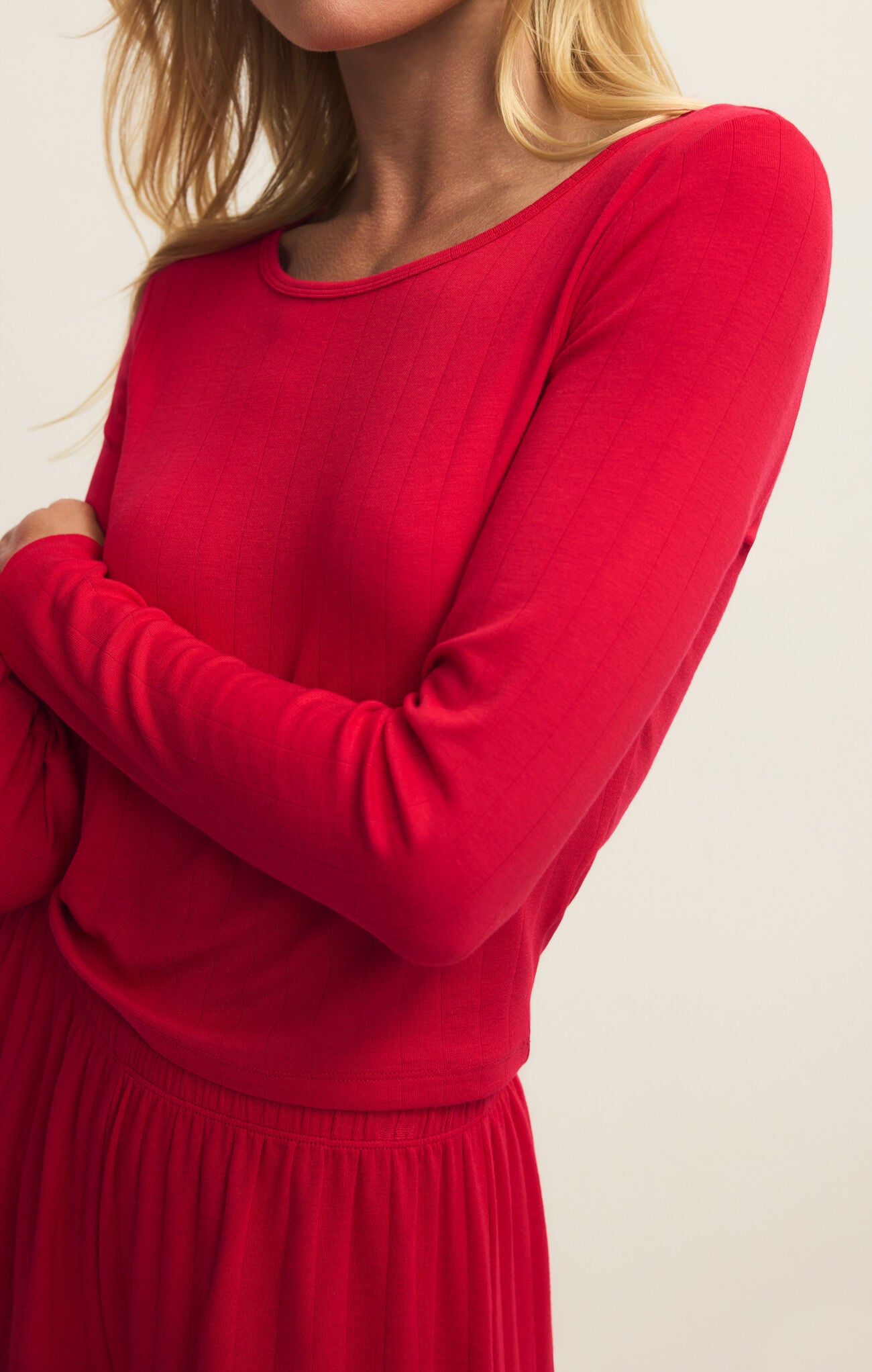 Felt Cute LS Rib Top-Long Sleeves-Vixen Collection, Day Spa and Women's Boutique Located in Seattle, Washington