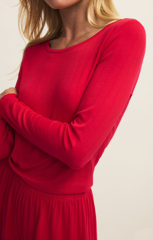 Felt Cute LS Rib Top-Long Sleeves-Vixen Collection, Day Spa and Women's Boutique Located in Seattle, Washington