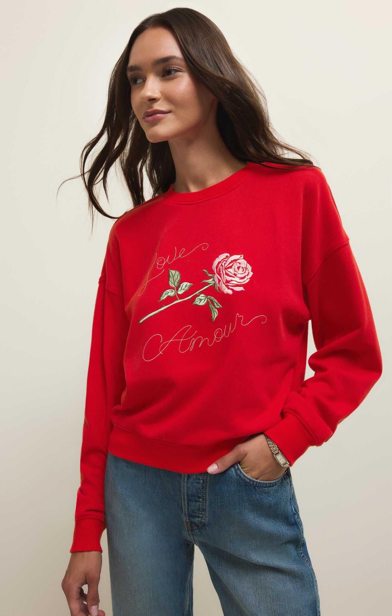 First Date Sweatshirt-Sweatshirts-Vixen Collection, Day Spa and Women's Boutique Located in Seattle, Washington