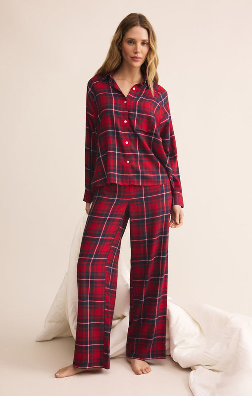 River Plaid Button Up-Long Sleeves-Vixen Collection, Day Spa and Women's Boutique Located in Seattle, Washington