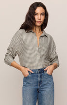 River Plaid Button Up-Long Sleeves-Vixen Collection, Day Spa and Women's Boutique Located in Seattle, Washington