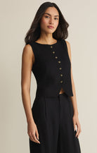 Roman Linen Vest-Tops-Vixen Collection, Day Spa and Women's Boutique Located in Seattle, Washington