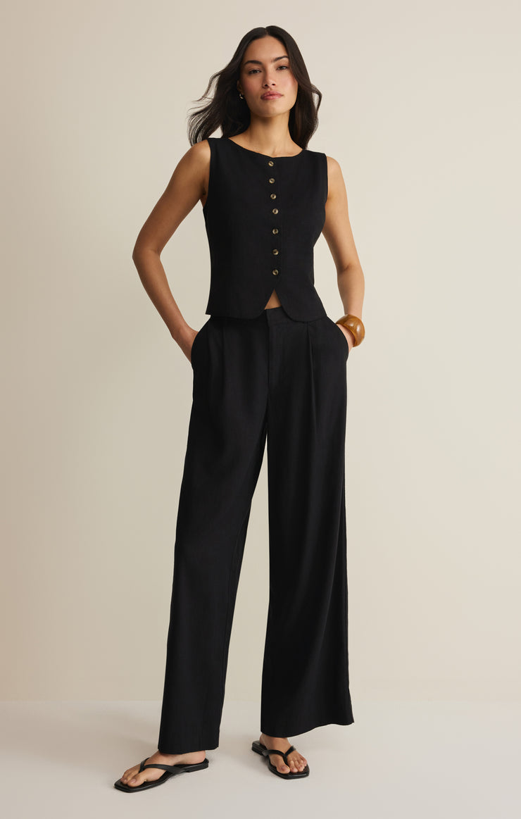 Roman Linen Vest-Tops-Vixen Collection, Day Spa and Women's Boutique Located in Seattle, Washington