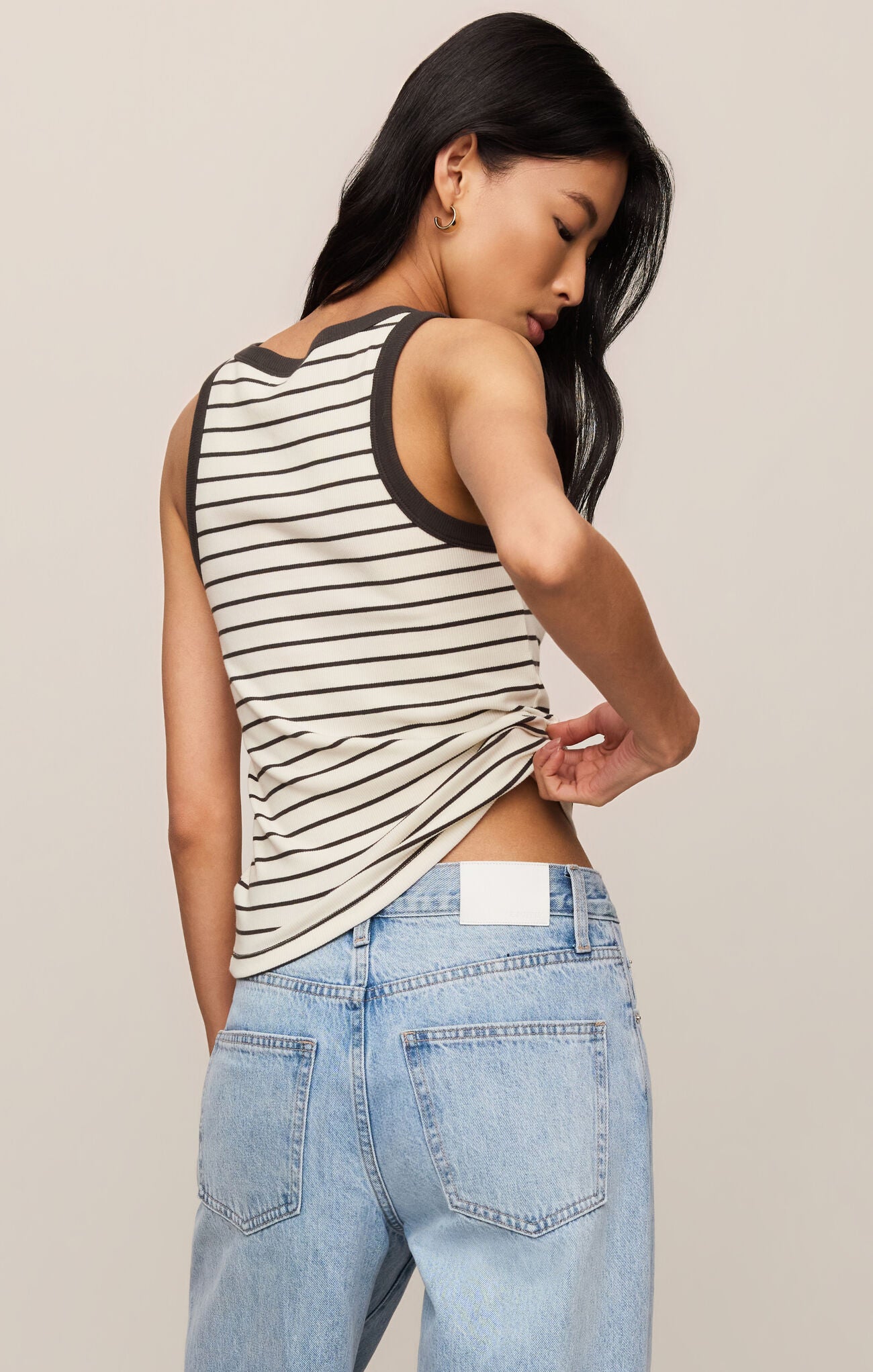 Rowe Striped Scoop Tank-Tank Tops-Vixen Collection, Day Spa and Women's Boutique Located in Seattle, Washington