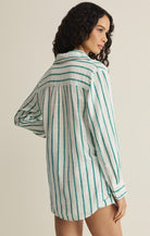 Saturdays Stripe Shirt-Long Sleeves-Vixen Collection, Day Spa and Women's Boutique Located in Seattle, Washington