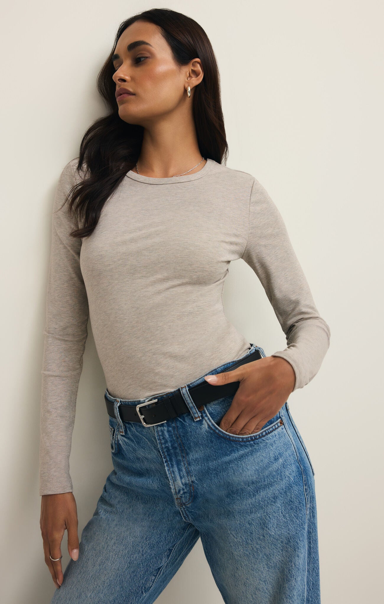 Second Skin Crew Long Sleeve-Long Sleeves-Vixen Collection, Day Spa and Women's Boutique Located in Seattle, Washington