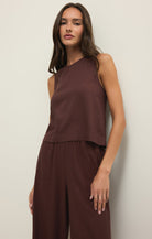 Sloane Linen Top-Tank Tops-Vixen Collection, Day Spa and Women's Boutique Located in Seattle, Washington