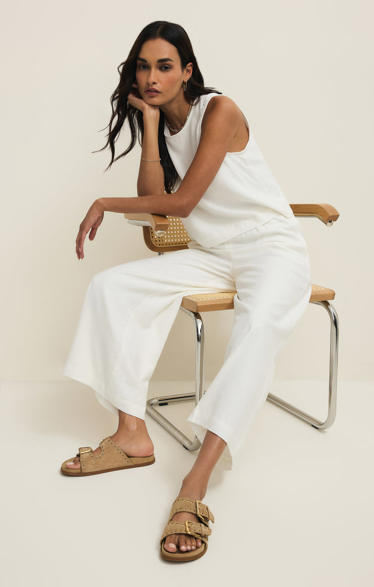 Sloane Linen Top-Tank Tops-Vixen Collection, Day Spa and Women's Boutique Located in Seattle, Washington