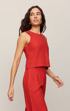 Sloane Linen Top-Tank Tops-Vixen Collection, Day Spa and Women's Boutique Located in Seattle, Washington