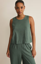 Sloane Linen Top-Tank Tops-Vixen Collection, Day Spa and Women's Boutique Located in Seattle, Washington