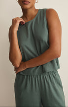 Sloane Linen Top-Tank Tops-Vixen Collection, Day Spa and Women's Boutique Located in Seattle, Washington
