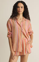 The Perfect Striped Button Up-Tops-Vixen Collection, Day Spa and Women's Boutique Located in Seattle, Washington