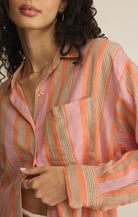 The Perfect Striped Button Up-Tops-Vixen Collection, Day Spa and Women's Boutique Located in Seattle, Washington