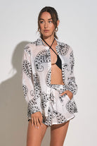 Oasis Paisley Button Down-Long Sleeves-Vixen Collection, Day Spa and Women's Boutique Located in Seattle, Washington