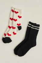 2 Pack Plush Heart Socks-Socks-Vixen Collection, Day Spa and Women's Boutique Located in Seattle, Washington