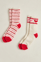 2 Pack Plush Stripe Socks-Socks-Vixen Collection, Day Spa and Women's Boutique Located in Seattle, Washington