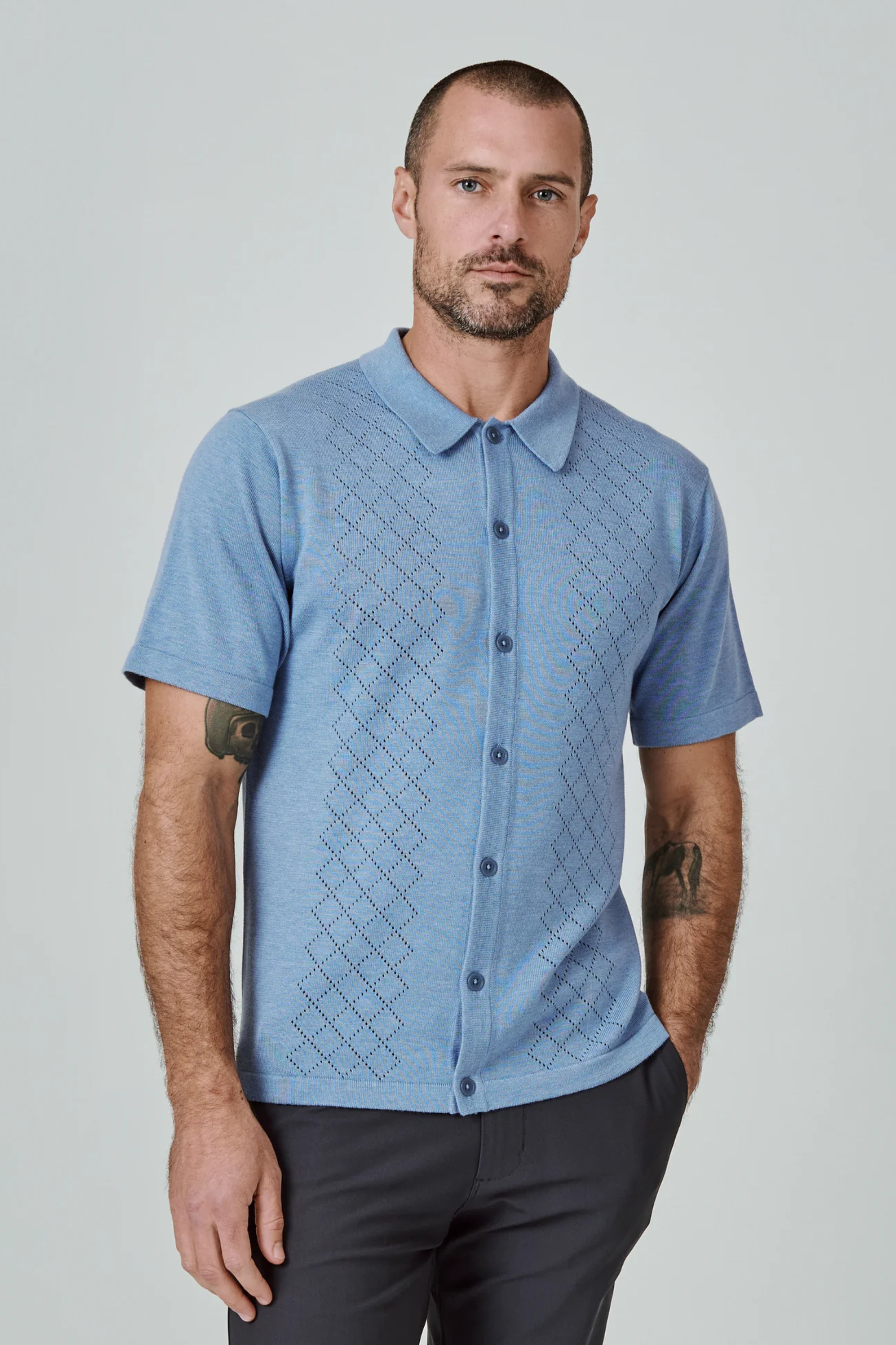Venice Polo Sweater-Men's Tops-Vixen Collection, Day Spa and Women's Boutique Located in Seattle, Washington