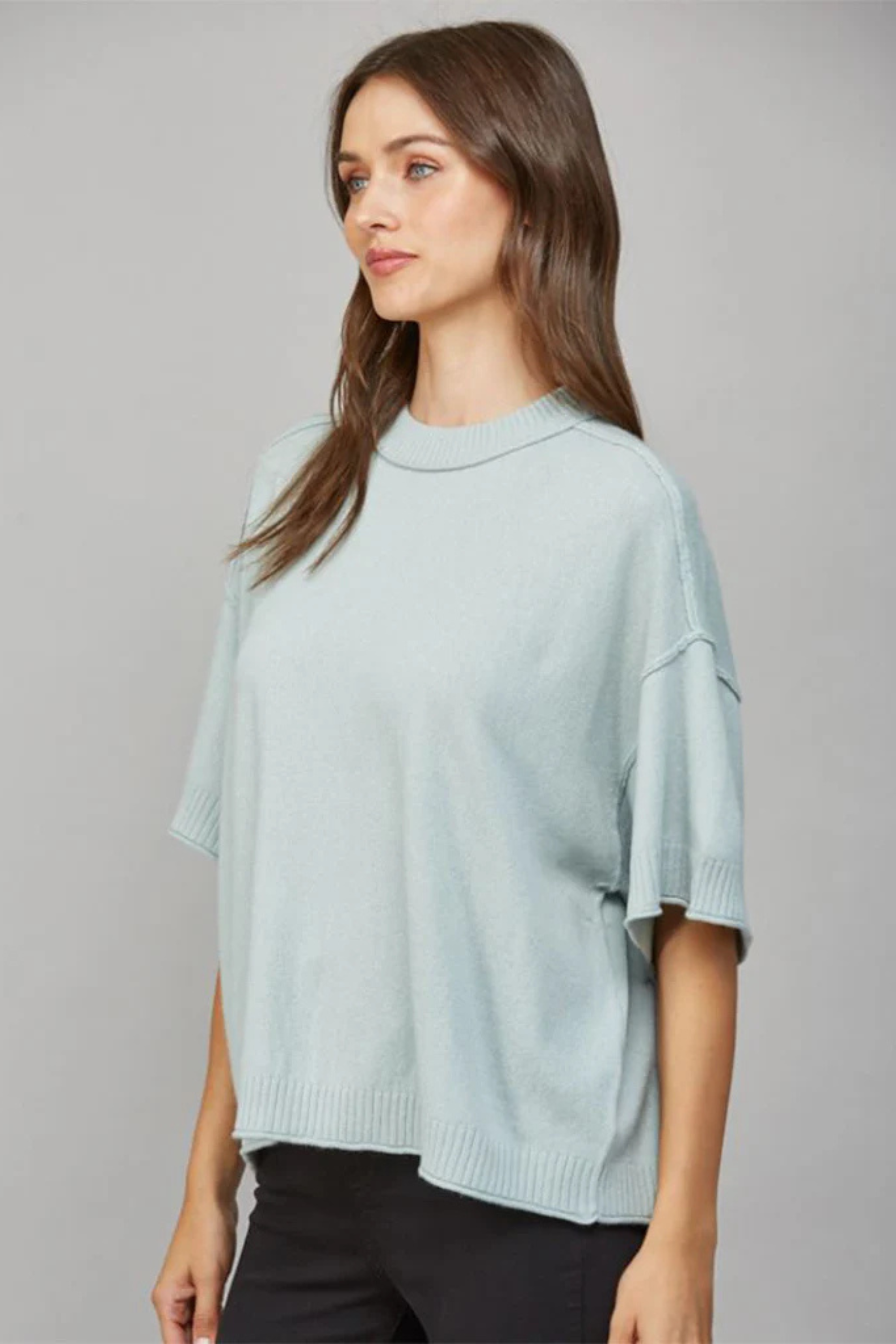 Verona Cashmere Tee-Short Sleeves-Vixen Collection, Day Spa and Women's Boutique Located in Seattle, Washington