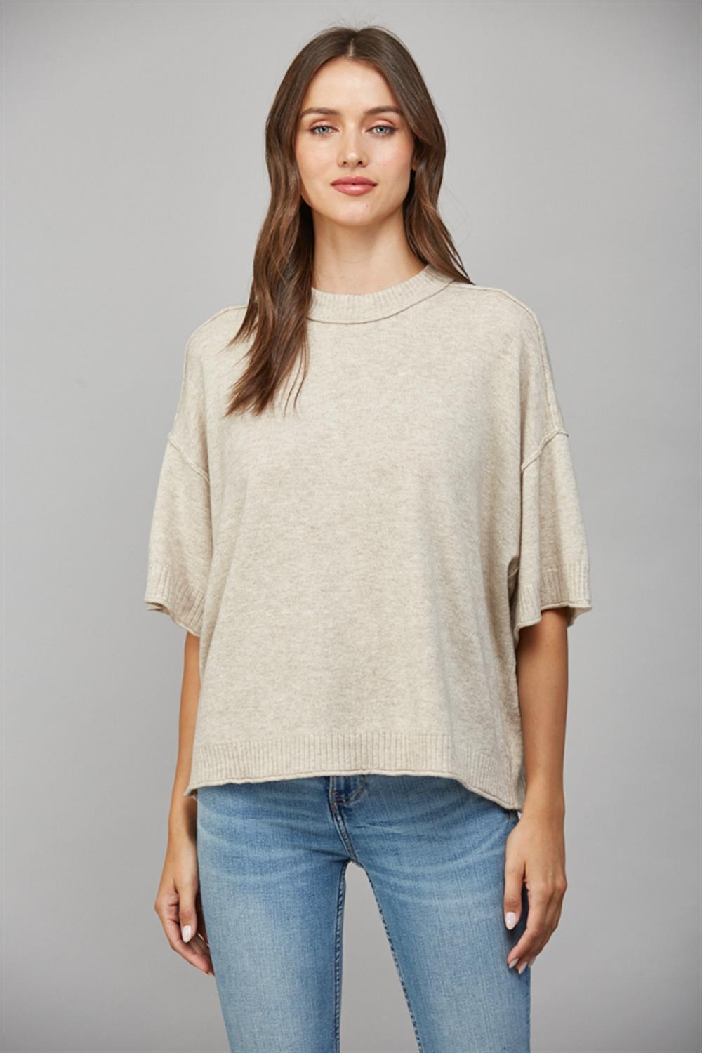 Verona Cashmere Tee-Short Sleeves-Vixen Collection, Day Spa and Women's Boutique Located in Seattle, Washington