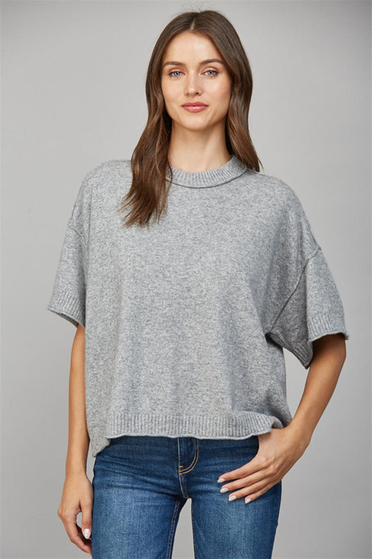 Verona Cashmere Tee-Short Sleeves-Vixen Collection, Day Spa and Women's Boutique Located in Seattle, Washington
