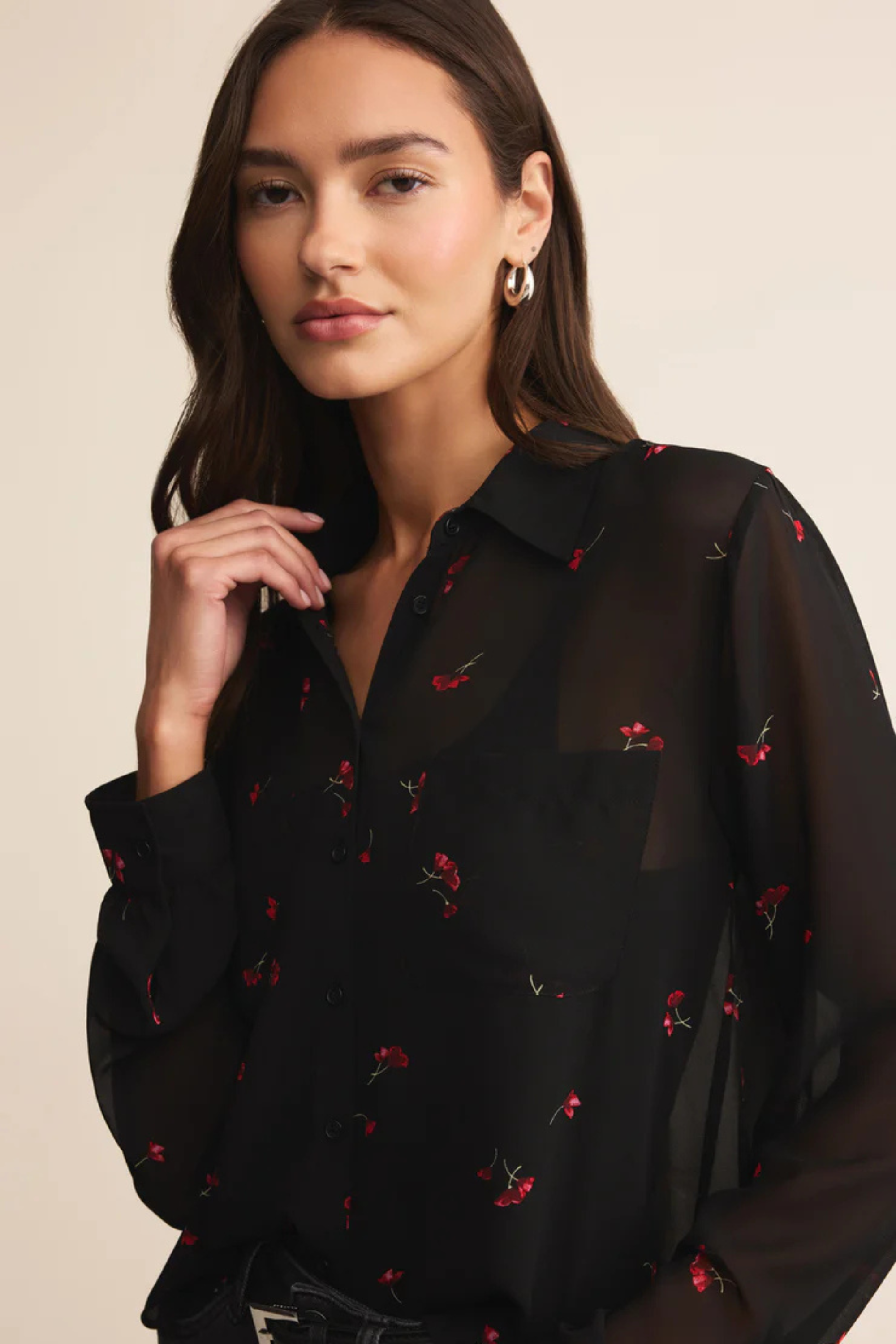 Vivienne Rio Floral Top-Long Sleeves-Vixen Collection, Day Spa and Women's Boutique Located in Seattle, Washington