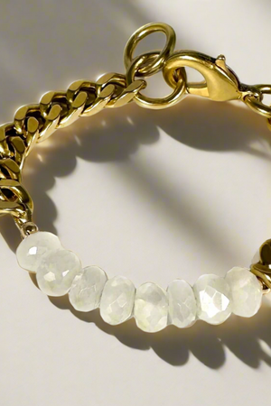 Remix: Faceted Moonstone Bracelet-Bracelets-Vixen Collection, Day Spa and Women's Boutique Located in Seattle, Washington