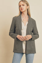 King Me Checkered Blazer-Blazers-Vixen Collection, Day Spa and Women's Boutique Located in Seattle, Washington