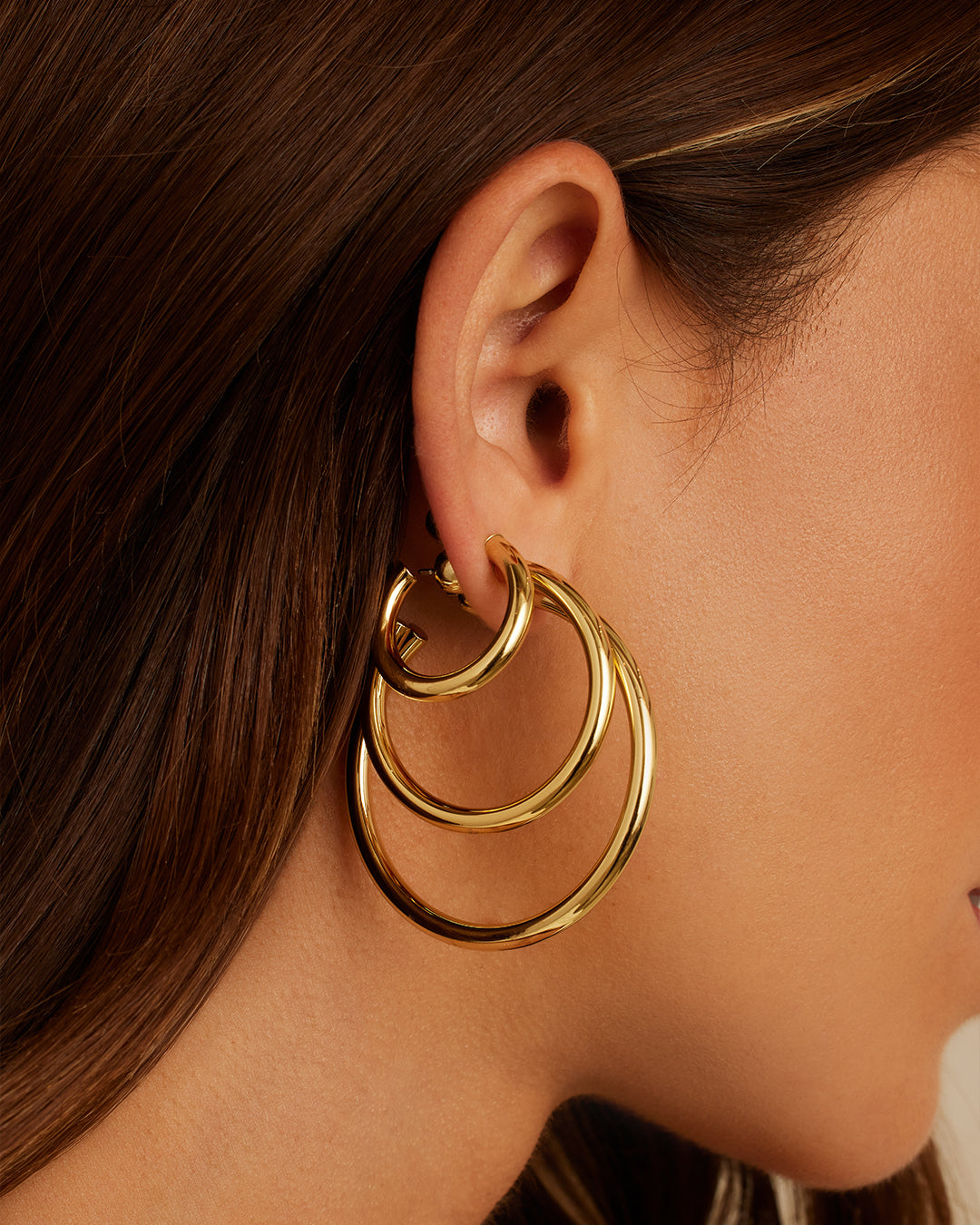 Carter Small Hoops Gold-Earrings-Vixen Collection, Day Spa and Women's Boutique Located in Seattle, Washington