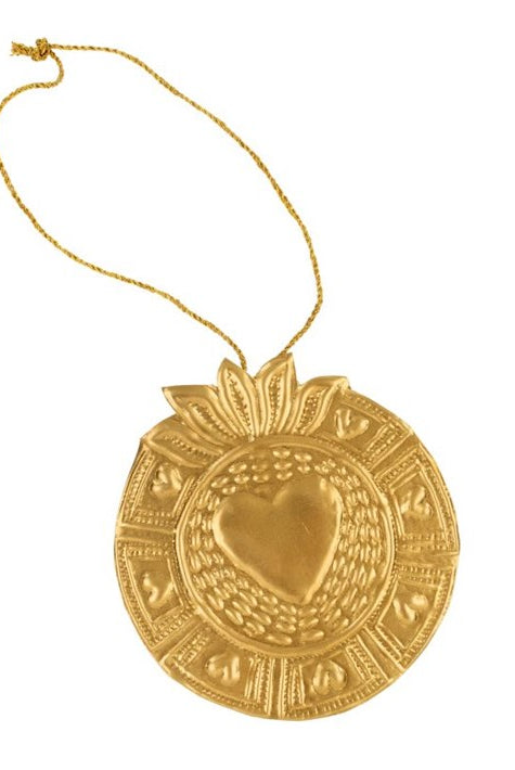 Brass Heart Milagro Ornament-Ornaments-Vixen Collection, Day Spa and Women's Boutique Located in Seattle, Washington