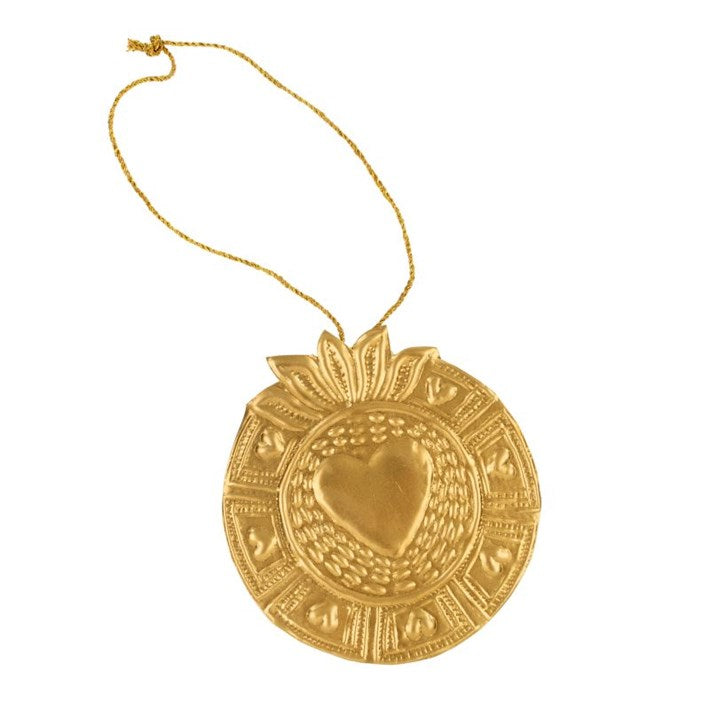 Brass Heart Milagro Ornament-Ornaments-Vixen Collection, Day Spa and Women's Boutique Located in Seattle, Washington