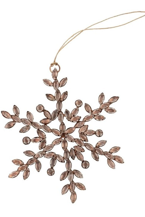 Beaded Snowflake Ornament-Ornaments-Vixen Collection, Day Spa and Women's Boutique Located in Seattle, Washington