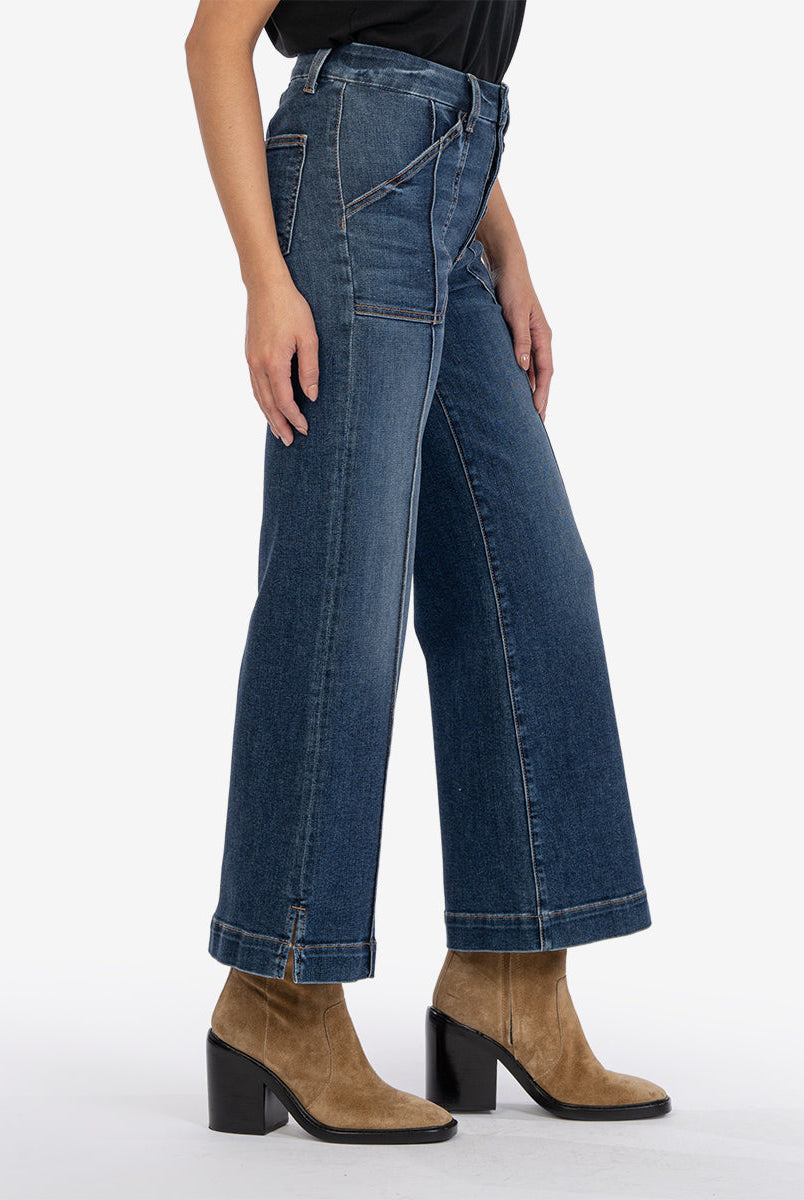 Meg High Waist Ankle Wide Leg Jeans-Denim-Vixen Collection, Day Spa and Women's Boutique Located in Seattle, Washington