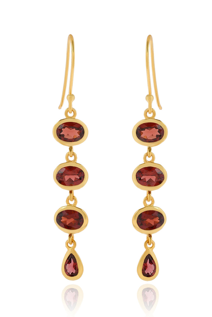 Garnet Earrings-Earrings-Vixen Collection, Day Spa and Women's Boutique Located in Seattle, Washington