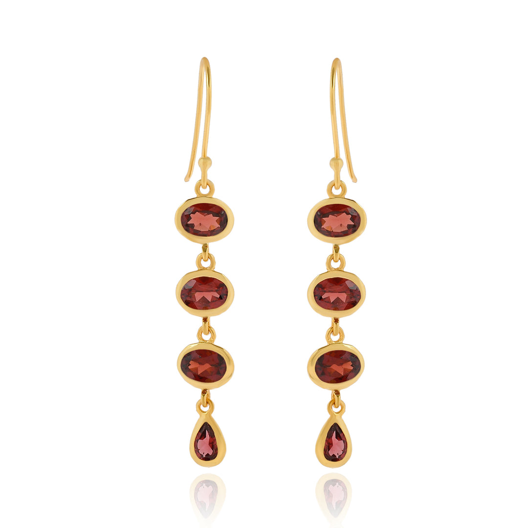 Garnet Earrings-Earrings-Vixen Collection, Day Spa and Women's Boutique Located in Seattle, Washington