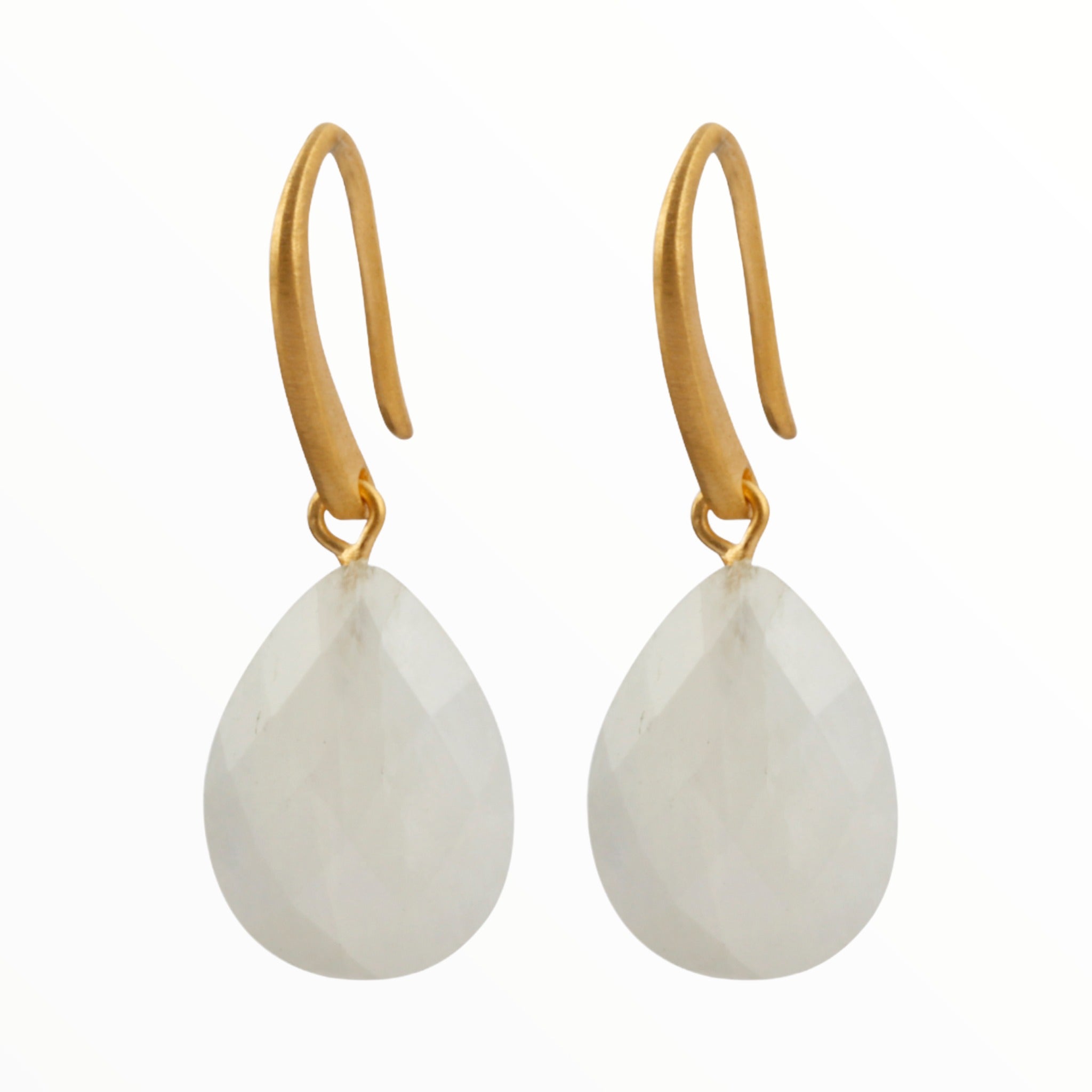 Rainbow Moonstone Earrings-Earrings-Vixen Collection, Day Spa and Women's Boutique Located in Seattle, Washington