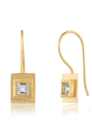 Blue Topaz Earrings-Earrings-Vixen Collection, Day Spa and Women's Boutique Located in Seattle, Washington
