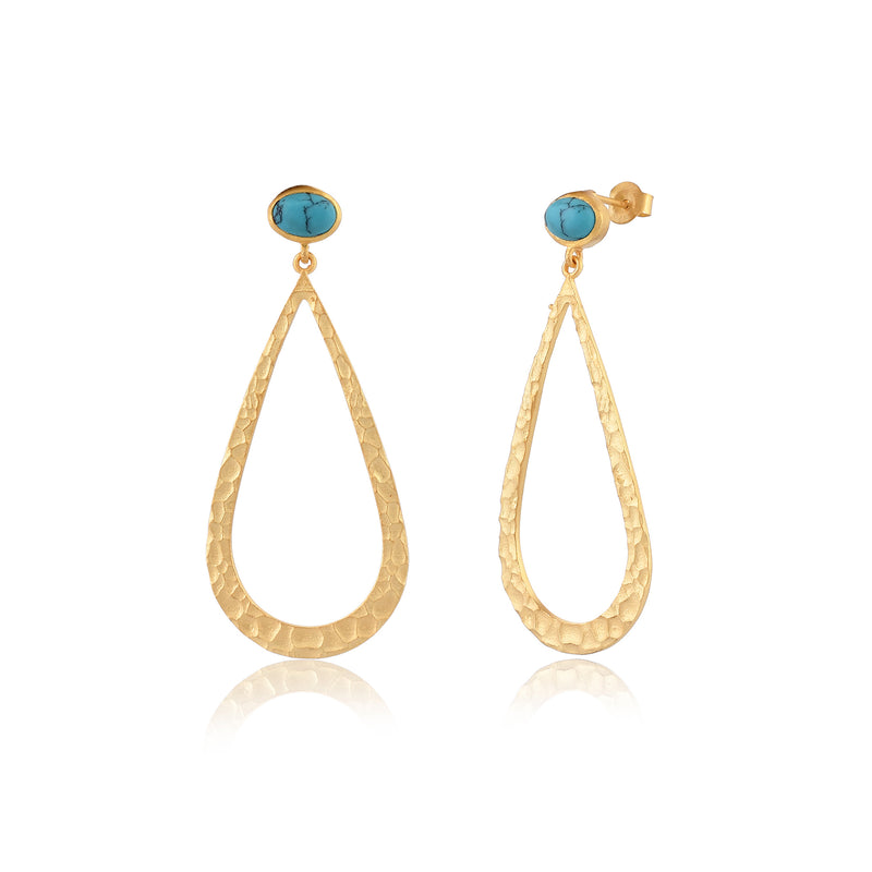 Blue Turquoise Studs-Earrings-Vixen Collection, Day Spa and Women's Boutique Located in Seattle, Washington