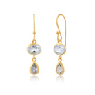 Two Stone Blue Topaz Earrings-Earrings-Vixen Collection, Day Spa and Women's Boutique Located in Seattle, Washington