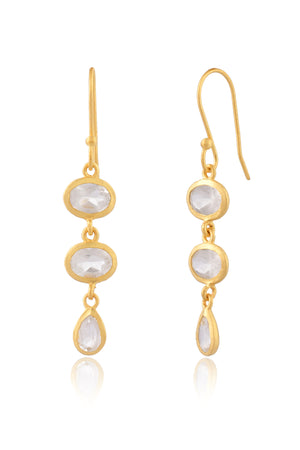 Green Amethyst Oval Earrings-Earrings-Vixen Collection, Day Spa and Women's Boutique Located in Seattle, Washington