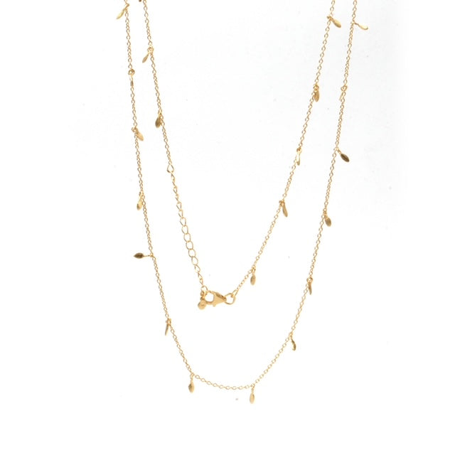 Gold Leaves Necklace-Necklaces-Vixen Collection, Day Spa and Women's Boutique Located in Seattle, Washington