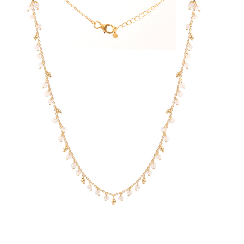 Rainbow Moonstone Beaded Necklace-Necklaces-Vixen Collection, Day Spa and Women's Boutique Located in Seattle, Washington