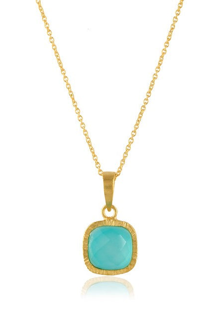 Aqua Chalcy Pendant-Necklaces-Vixen Collection, Day Spa and Women's Boutique Located in Seattle, Washington