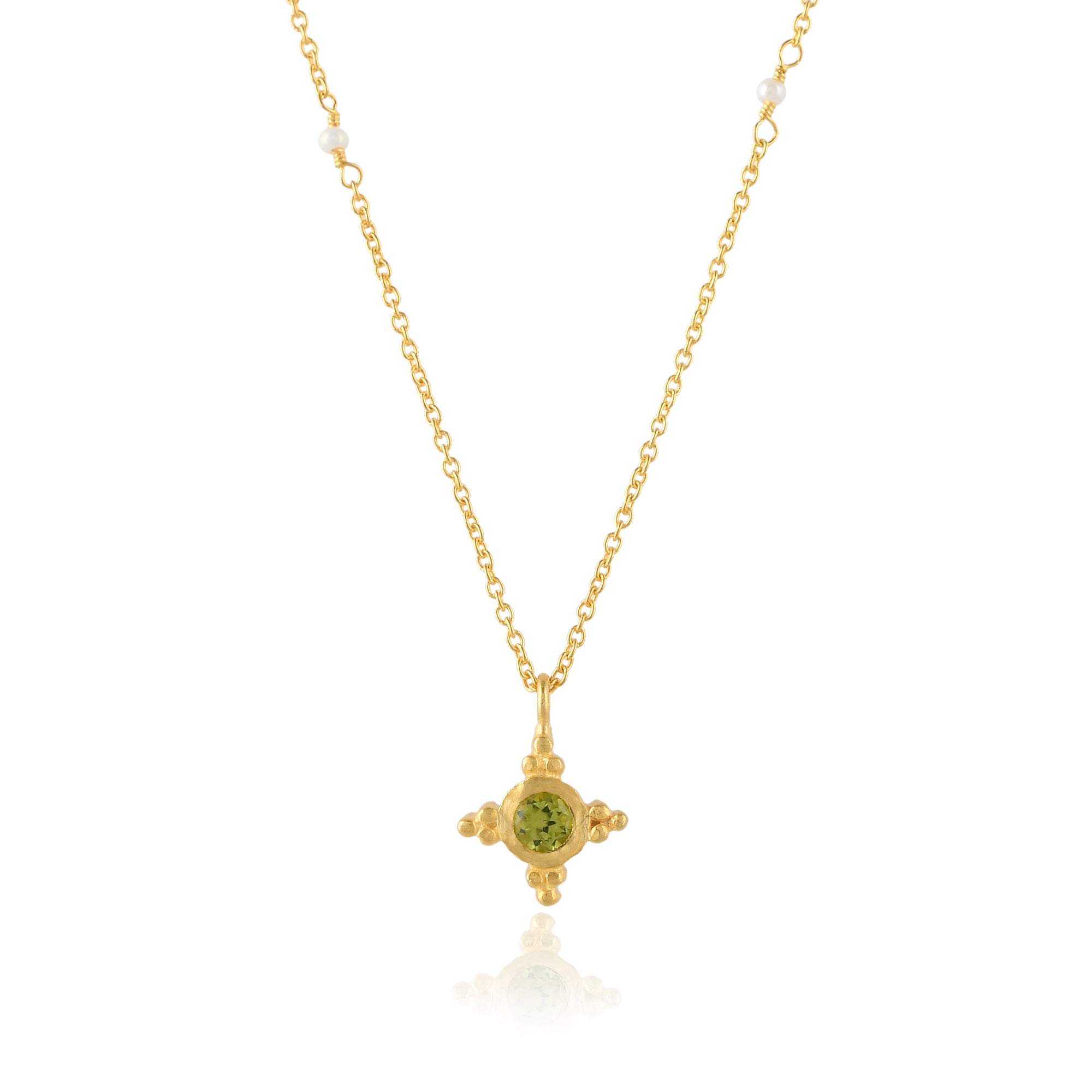 Peridot Flower Pendant-Necklaces-Vixen Collection, Day Spa and Women's Boutique Located in Seattle, Washington