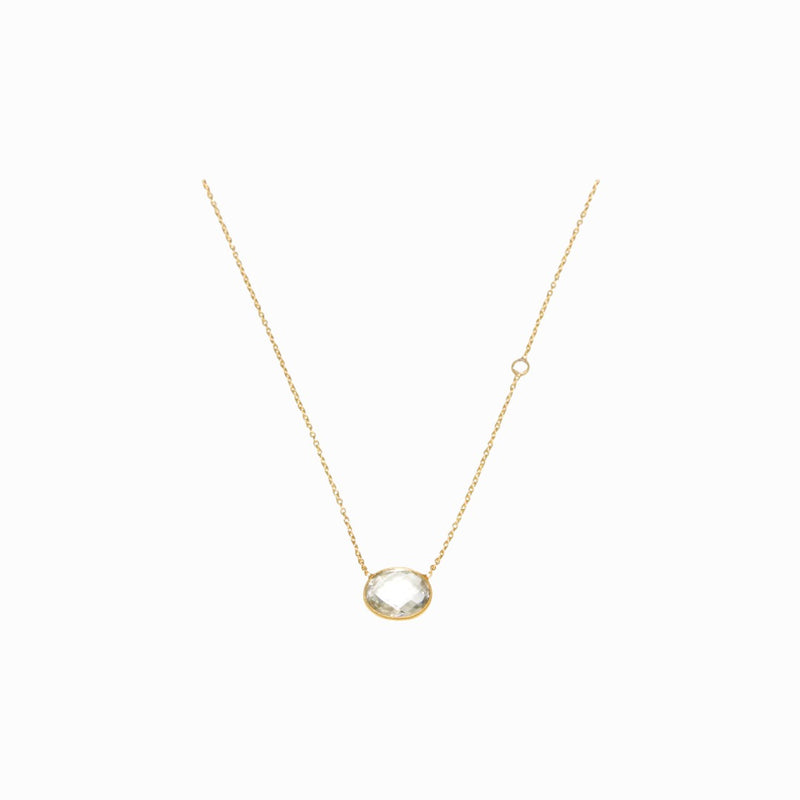 Green Amethyst Oval Pendant-Necklaces-Vixen Collection, Day Spa and Women's Boutique Located in Seattle, Washington