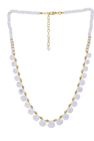 Rainbow Moonstone Beaded Necklace-Necklaces-Vixen Collection, Day Spa and Women's Boutique Located in Seattle, Washington