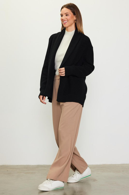 Move the Needle Shawl Cardigan-Sweaters-Vixen Collection, Day Spa and Women's Boutique Located in Seattle, Washington