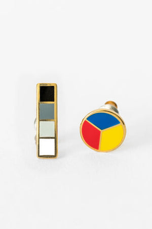 Color Wheel & Grayscale Earrings-Earrings-Vixen Collection, Day Spa and Women's Boutique Located in Seattle, Washington