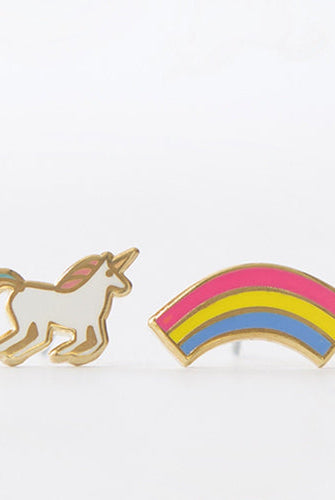 Unicorn & Rainbow Earrings-Earrings-Vixen Collection, Day Spa and Women's Boutique Located in Seattle, Washington
