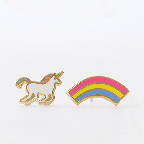 Unicorn & Rainbow Earrings-Earrings-Vixen Collection, Day Spa and Women's Boutique Located in Seattle, Washington