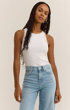 Avril Rib Top-Tank Tops-Vixen Collection, Day Spa and Women's Boutique Located in Seattle, Washington